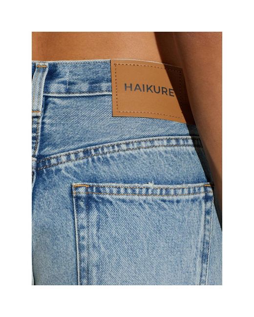 Haikure Blue Distressed Straight-Leg Jeans