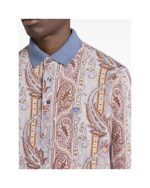 Etro Gray Polo Shirts for men