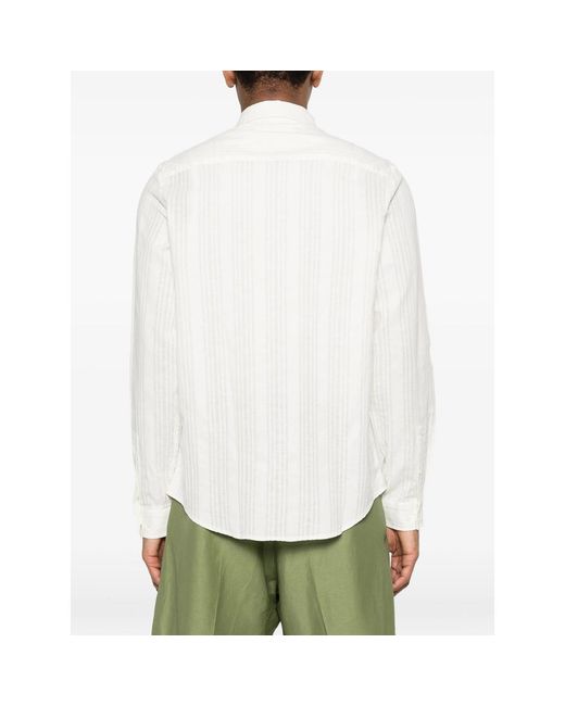 Samsøe & Samsøe White Saryan X Striped Shirt for men