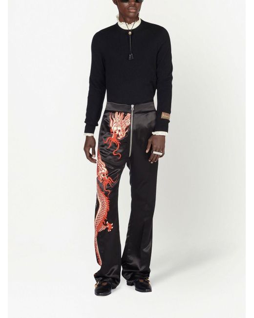 Gucci Black Logo Patch Cashmere Jumper for men