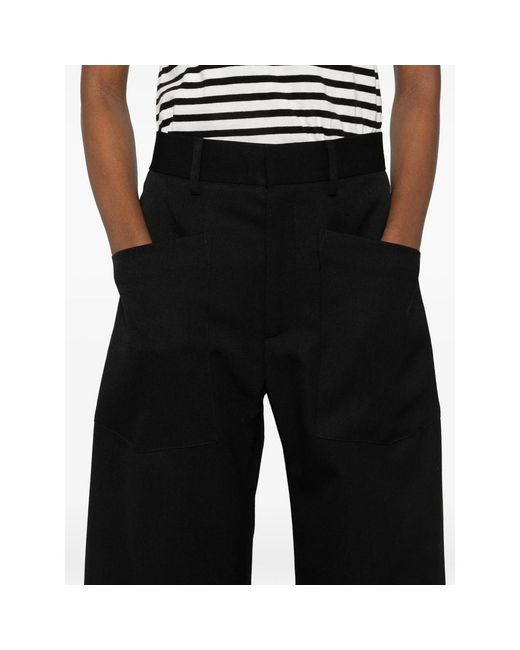 Nili Lotan Black Patch Pocket Trousers