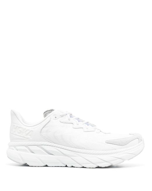 Hoka One One White Clifton Chunky-heel Sneakers
