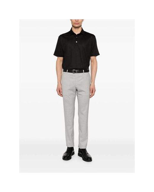 Incotex Gray Button-Fastening Trousers for men
