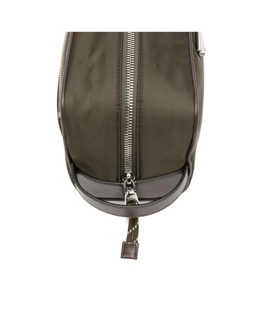 Prada Green Speedrock Logo-Plaque Clutch Bag for men