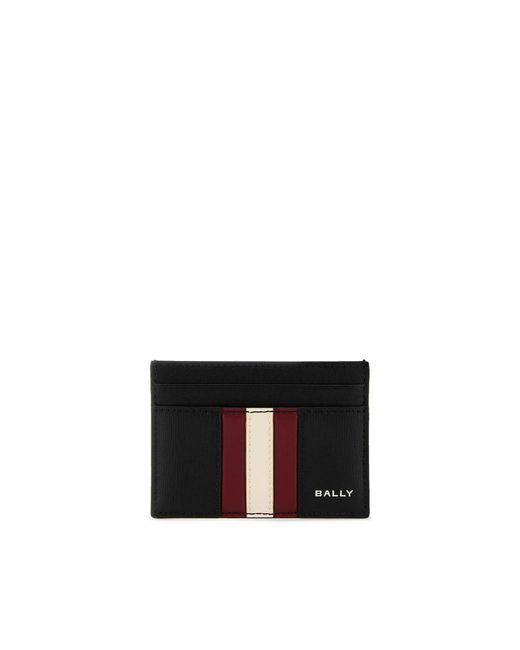 Bally Black Card Holder With Logo for men