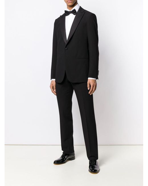Giorgio Armani Black Single-Breasted Wool Suit for men