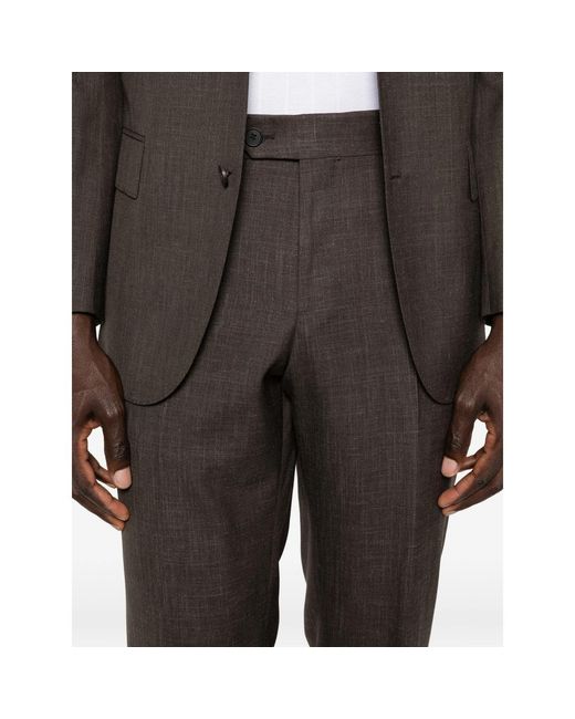 Beckham X Boss Gray X Beckham Button Trousers for men