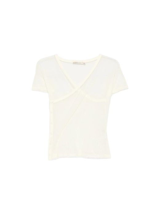 Paloma Wool White Olimpia V-Neck T-Shirt