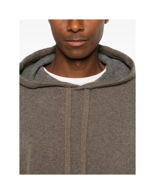 Roberto Collina Brown Front-Pouch Hoodie for men