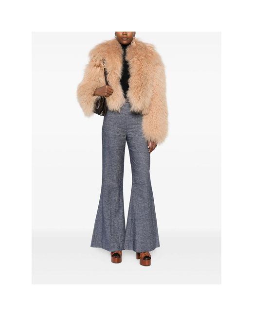 Numerootto Natural Mongolian Fur Jacket