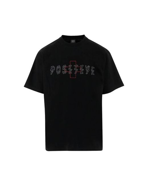 44 Label Group Black Logo-Print T-Shirt for men