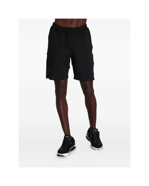 Boss Black Elasticated-Waistband Track Shorts for men