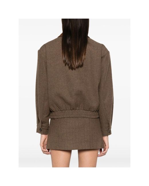 ELEH Brown Corduroy-Collar Jacket