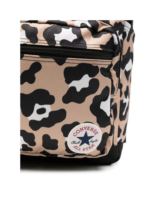 Converse Black Animal-Pattern Backpack