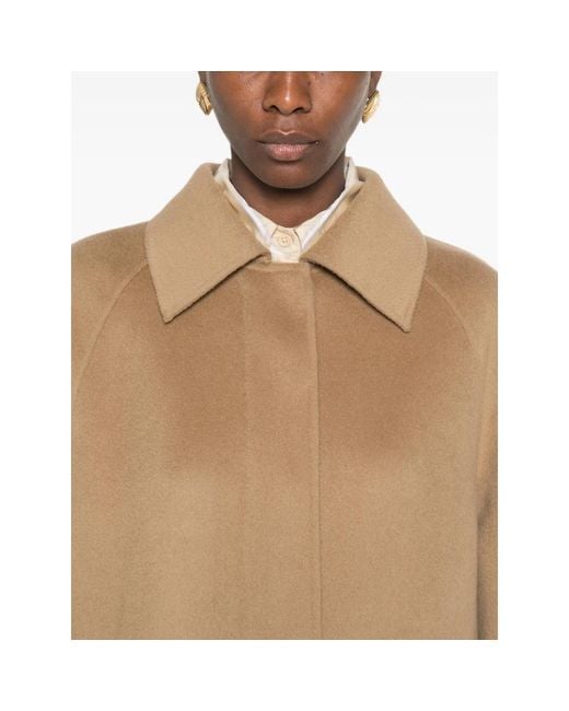 Rohe Natural Raglan-Sleeve Concealed-Fastening Coat