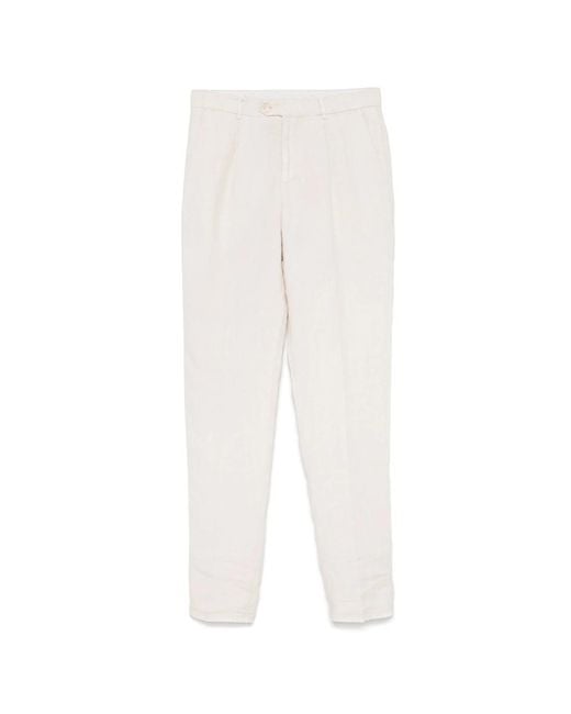 Brunello Cucinelli White Neutrals Trousers for men