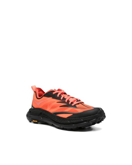 Hoka One One Red Panelled Mesh Low-Top Sneakers for men