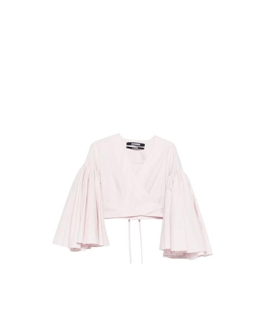 Jacquemus Pink Wrap Top