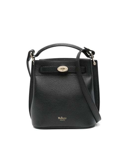 Mulberry Black Mini Islington Bucket Bag