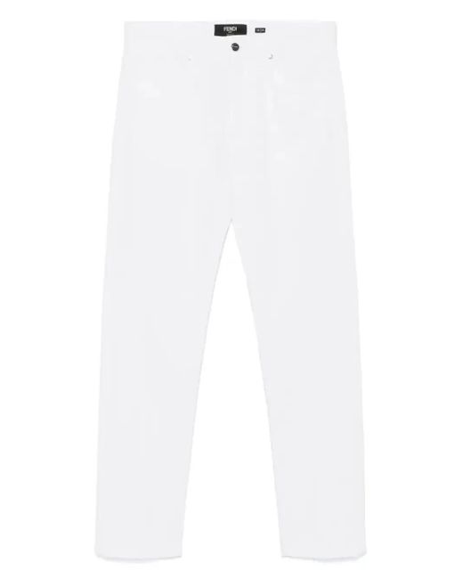 Fendi White 'New Reg Selleria' Jeans for men