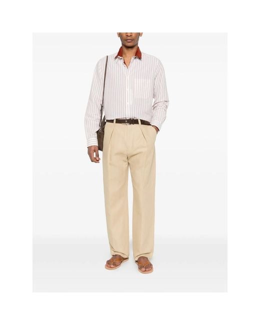 Samsøe & Samsøe White Saryan X Striped Pocket Shirt for men