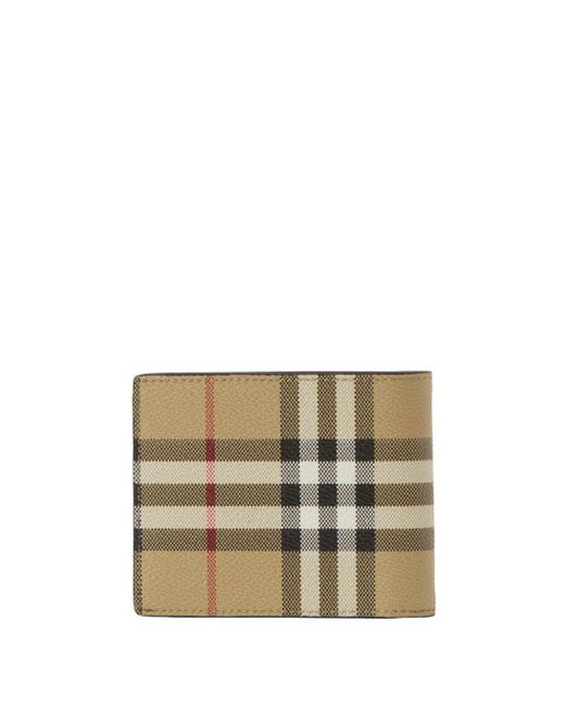 Burberry Metallic Vintage Check Leather Bifold Wallet for men