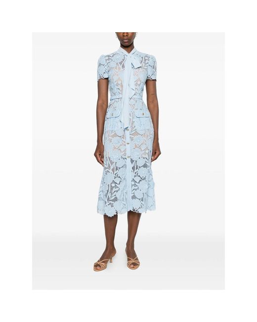 Self-Portrait Blue Dress Lace
