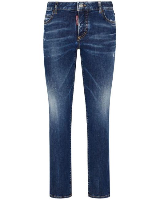 DSquared² Blue Faded Slim-Cut Jeans