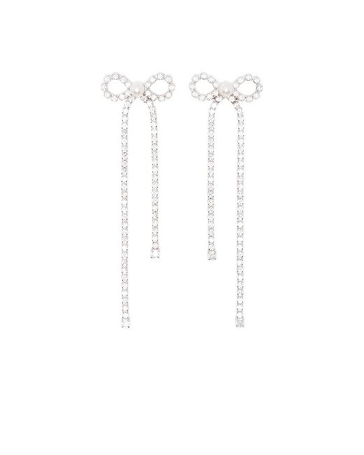 Self-Portrait White Earrings