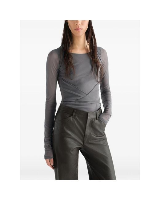 Lemaire Gray Ballerina Wrap Top