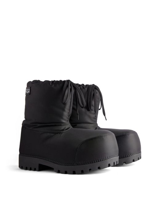 Balenciaga Black Alaska Technical Fabric Ankle Boots