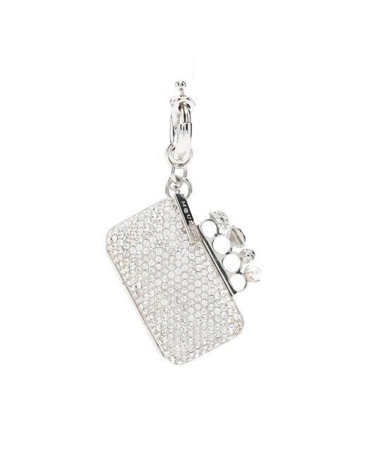 McQueen Metallic Knuckle Clutch Charm