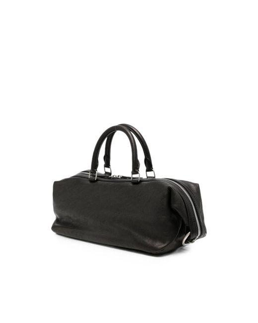 MARGE SHERWOOD Black Logo-Embossed Leather Tote Bag