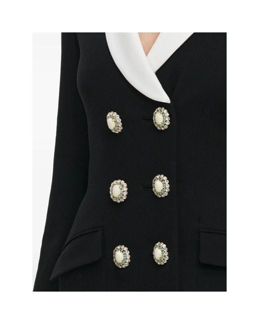 Self-Portrait Black Tailored Blazer Mini Dress