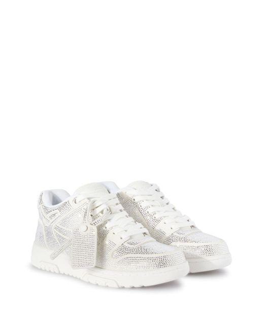 Off-White c/o Virgil Abloh White Off- Out Of Office Rhinestone Sneakers