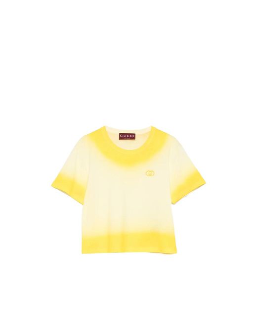 Gucci Yellow Neutrals Tops