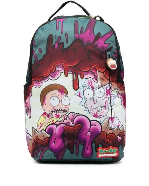 Sprayground Pink Graphic-print Backpack for men