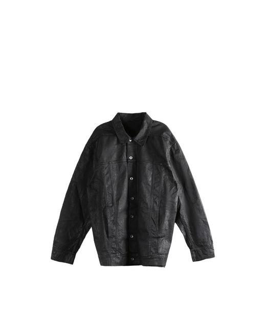 Rick Owens Black Button-Up Jacket for men