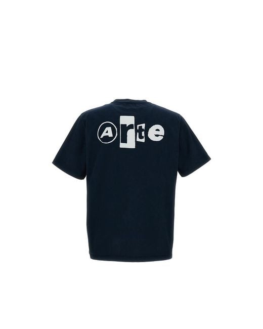 Arte' Blue Graphic-Print T-Shirt for men