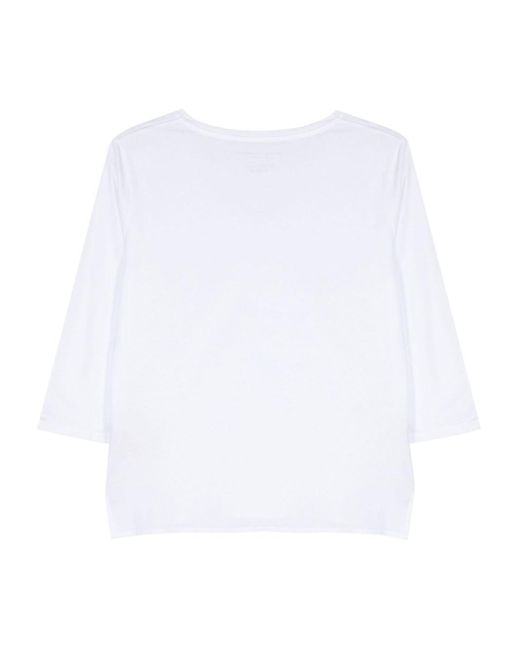 Majestic Filatures White Straight-Hem T-Shirt