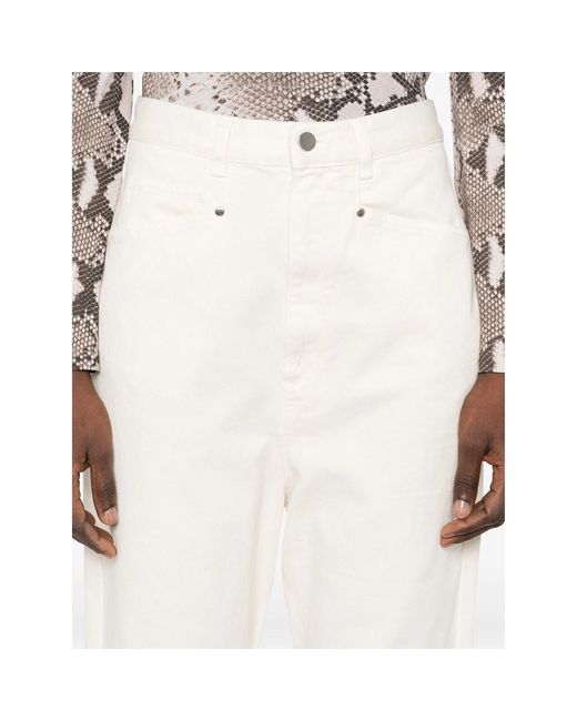 Lemaire White Drop-Crotch Jeans