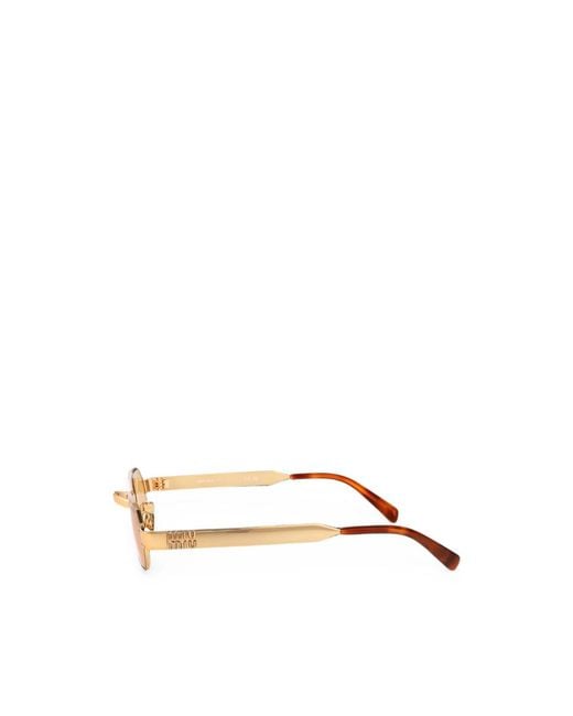 Miu Miu Natural Geometric-Frame Sunglasses