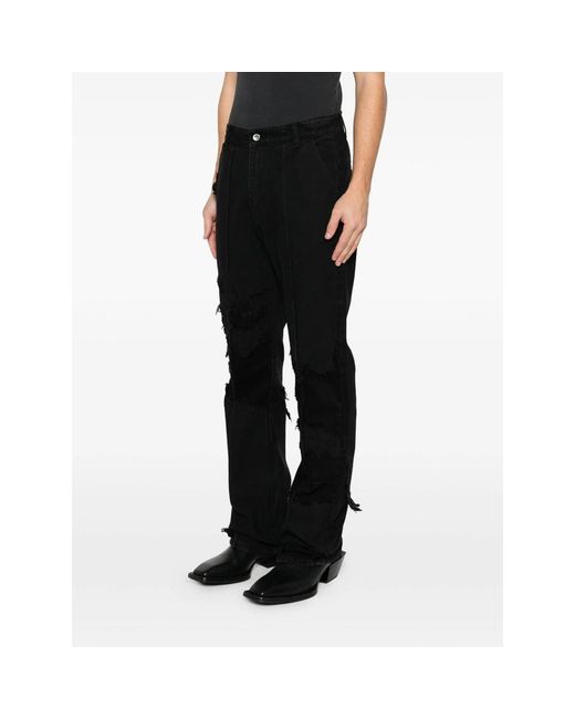 Who Decides War Black Ruin Distressed Jeans for men