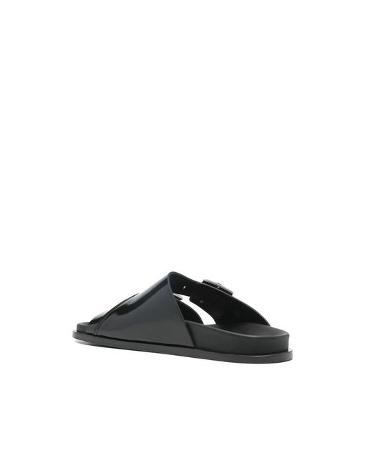 Alohas Black Alba Buckle Strap Sandals