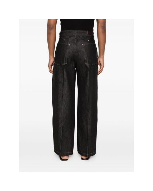 Lemaire Gray Wide Jeans for men