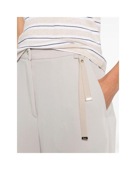Herno White Wide Trousers