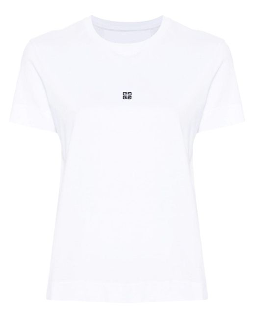 Givenchy White 4G-Motif Cotton T-Shirt