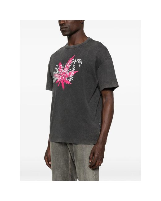 Palm Angels Black T-Shirts & Vests for men