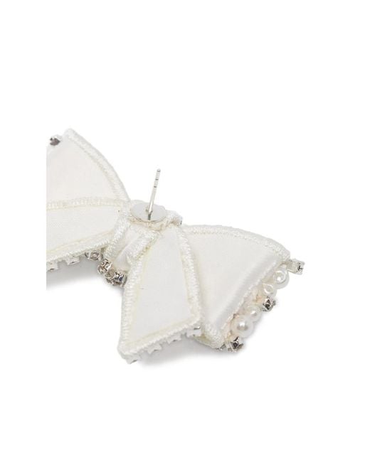 Self-Portrait White Earrings