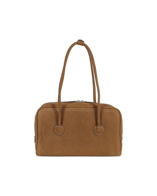 MARGE SHERWOOD Brown Logo Shoulder Bag